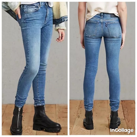 Levi’s SLIVER HIGH RISE SKINNY JEANS Stretch denim Ankle Length Size 25 x 30 - Picture 2 of 15